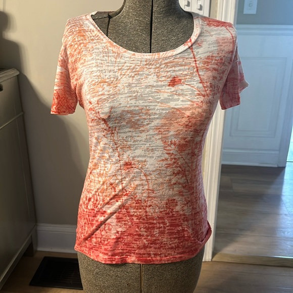 **SOLD ON MERCARI**KUHL Women’s Multicolored Shirt Size Large Orange & White - Picture 3 of 7